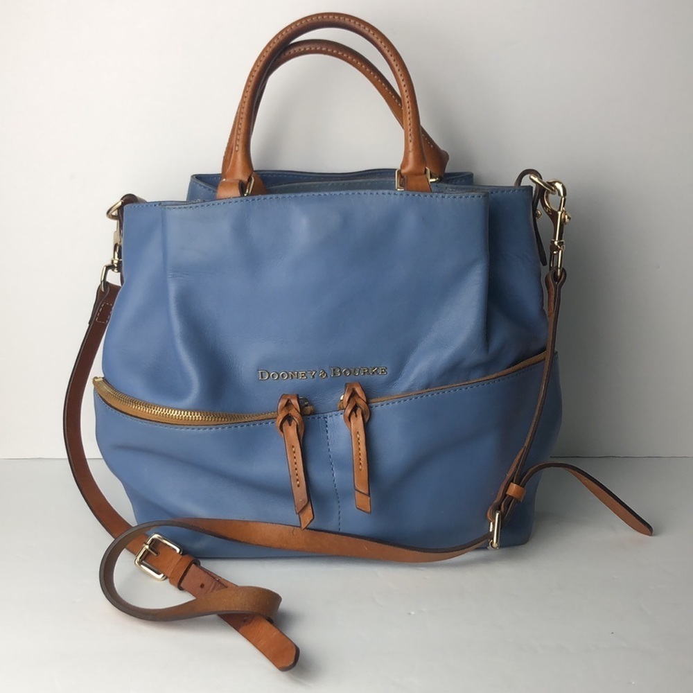 Dooney & Bourke Dawson Blue Large Satchel Tote Bag